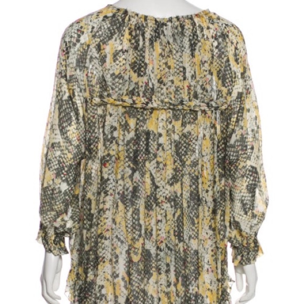 ISABEL MARANT Martin Snakeskin SILK Braided Tunic dress